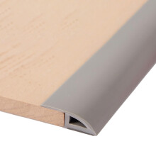 Threshold Strip PVC Floor Transition Strip, Cuttable Divider For Garage And Home Gym, Light Gray, 3.3–33 Ft, 10 m