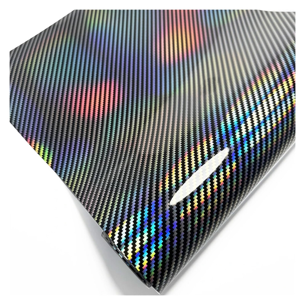 Carbon Fiber Sheets High Gloss Laser Film For Motorcycle And Car Body Wrap 50Cm X 200Cm Laser Blue/Silver 9067246366384