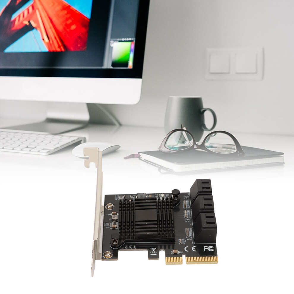 Pcie Interface To Sata 3.0 Card 6Gbps 6 Ports - Support Pc & Server Use 8761356301501