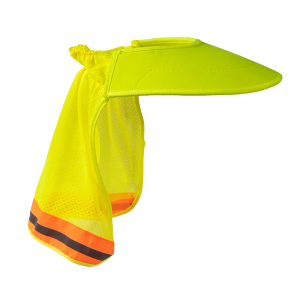 Hard Hat Sun Shade Anti-Uv Breathable Neck Shade Visor For Safety Helmets Adjustable Tightness Fluorescent Yellow 9084446658354