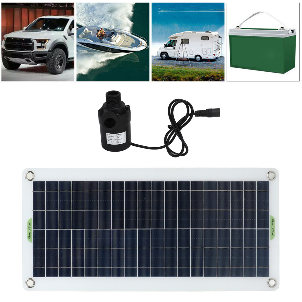 30W Polycrystalline Solar Water Pump Kit 800L/Hr For Rv & Camping 5081356303644