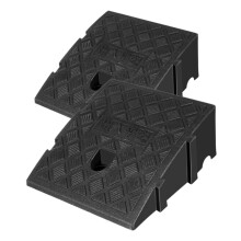 Slope Pad For Curb Ramps And Wheelchair Mobility Ramp, High-Strength, 2-Piece Set For Low Cars And Stairs