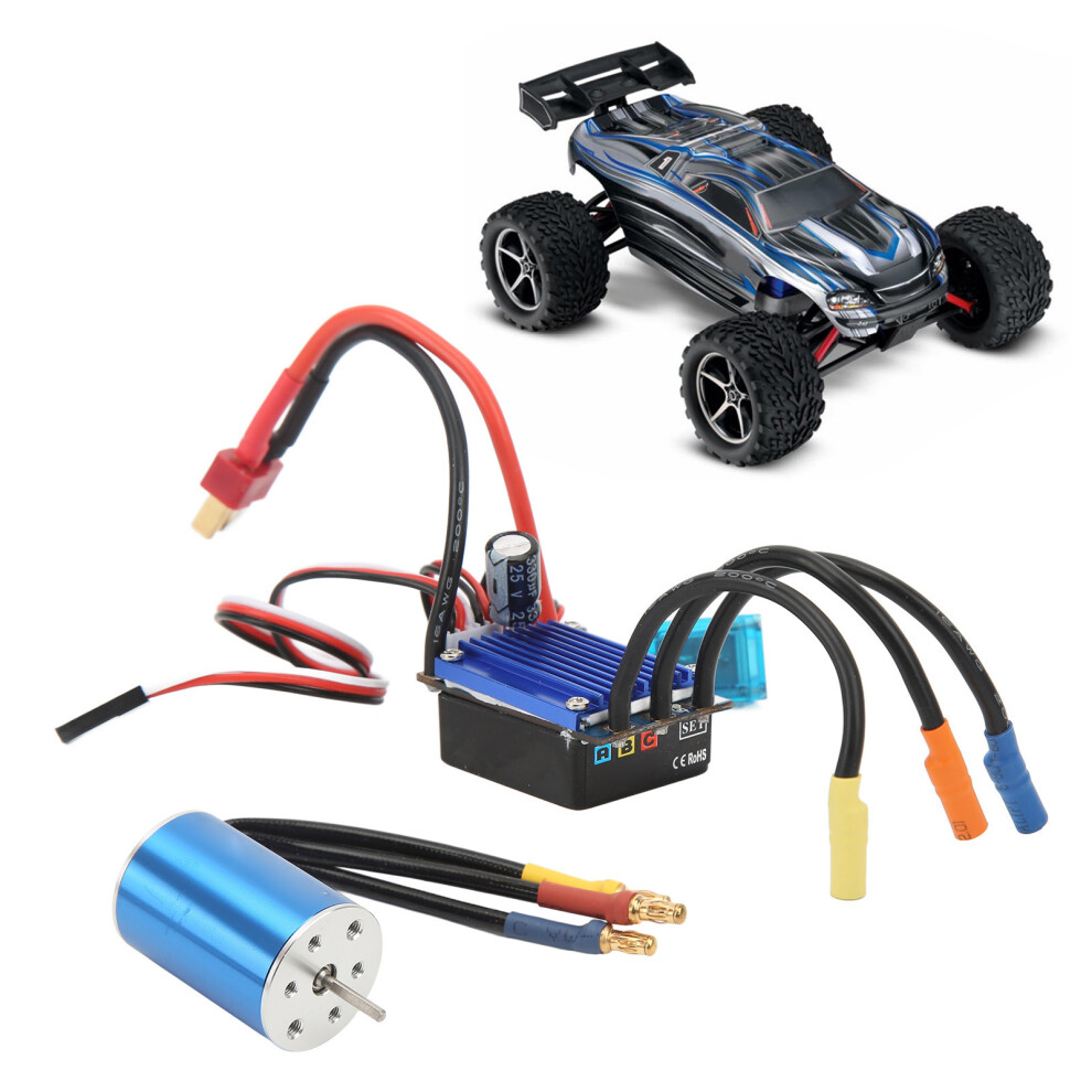 Rc Car 2435 4800Kv Brushless Motor & 25A Esc - Cnc Machined Durability 8451356305912