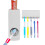 (Default) Automatic Toothpaste Dispenser + 5 Toothbrush Holder Stand Wall Mounted Bathroom Cover 1