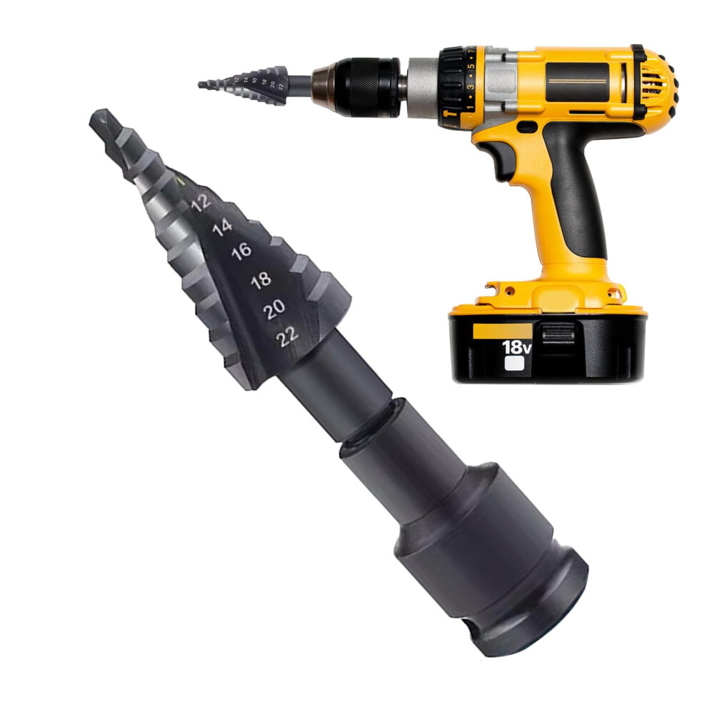 Drill Stepper Bit High Speed Steel Multi-Size Hole Bit 4-22mm Spiral Black For Metal Stainless Steel Aluminum Wood-image-OPC-PMGWVYR-NEW