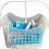 (Clear Basket & Clear Pegs) 50个衣夹带挂篮，可收纳洗衣袜、袋子、桶，塑料材质，带挂钩，收纳整理套装 1