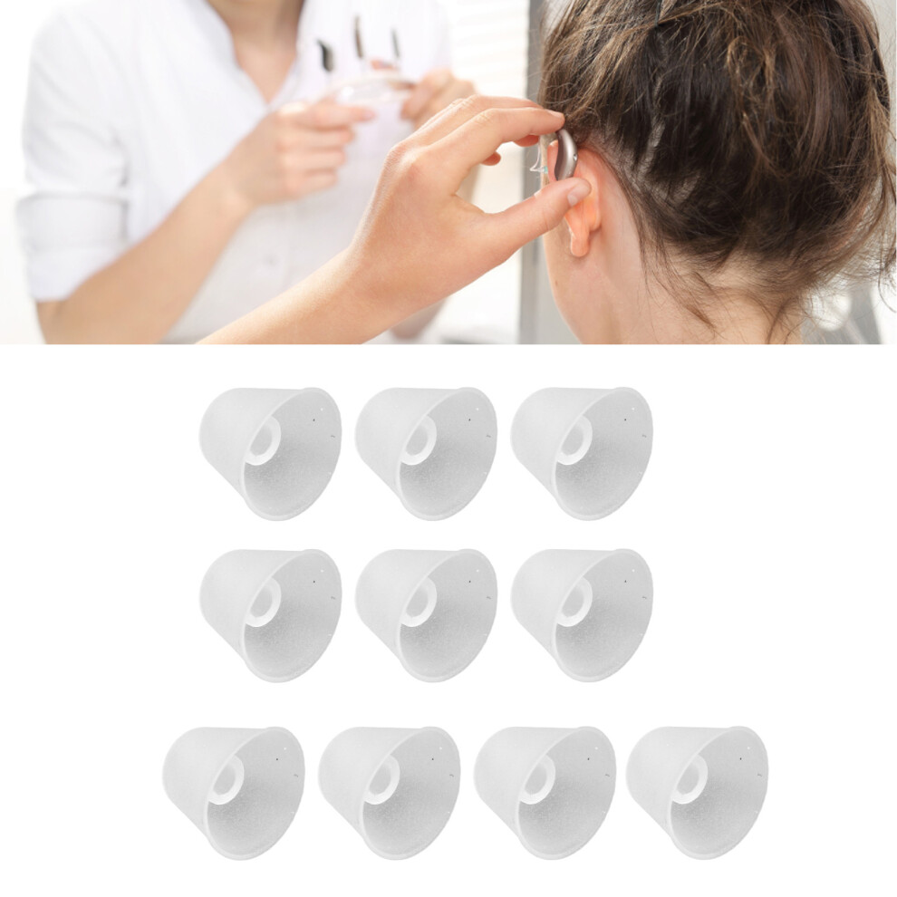 10pcs Silicone Cone Shaped Earbud Tips for Hearing Amplifiers, S Size