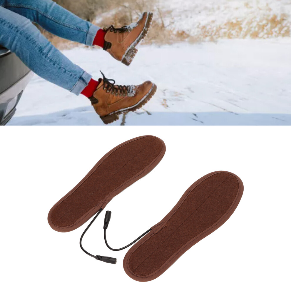 Unisex Electric Heated Insoles 2pcs USB Shoe Warmers for Men Women Size 37-38