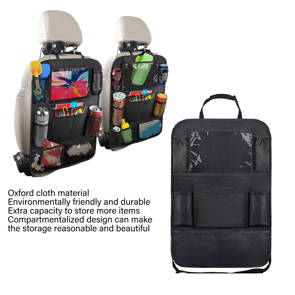 Large Capacity Oxford Cloth Car Backseat Organizer, 41X61cm, Black 9381356309285