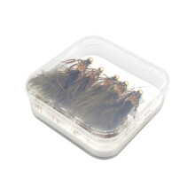 Fly Fishing Flies 5x Bead-Head Wooly Flies Dark Brown Handmade Fly Fishing Gear