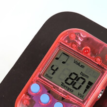 Mini Electronic Metronome 2-Channel Headphone Out, 11.8x7.8x2.5cm, Red