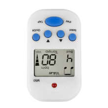 Mini Electronic Metronome 2-Channel Headphone Out, White, 11.8x7.8x2.5cm