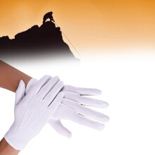 White Thin Breathable Gloves for Outdoor Climbing Riding Driving 1 Pair