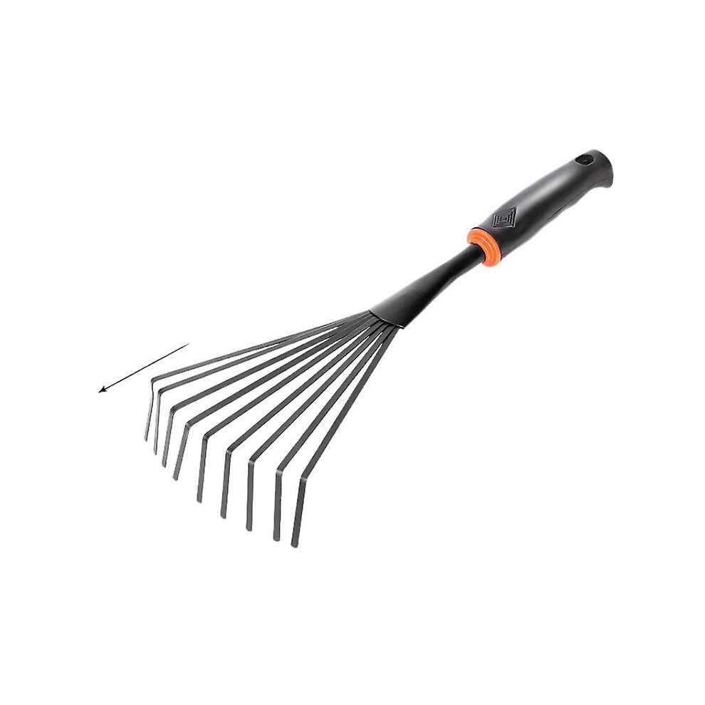 Kikidex (As Show, One Size) Hand Rake, Gardening Shovel, Black, Stainless Steel/Plastic