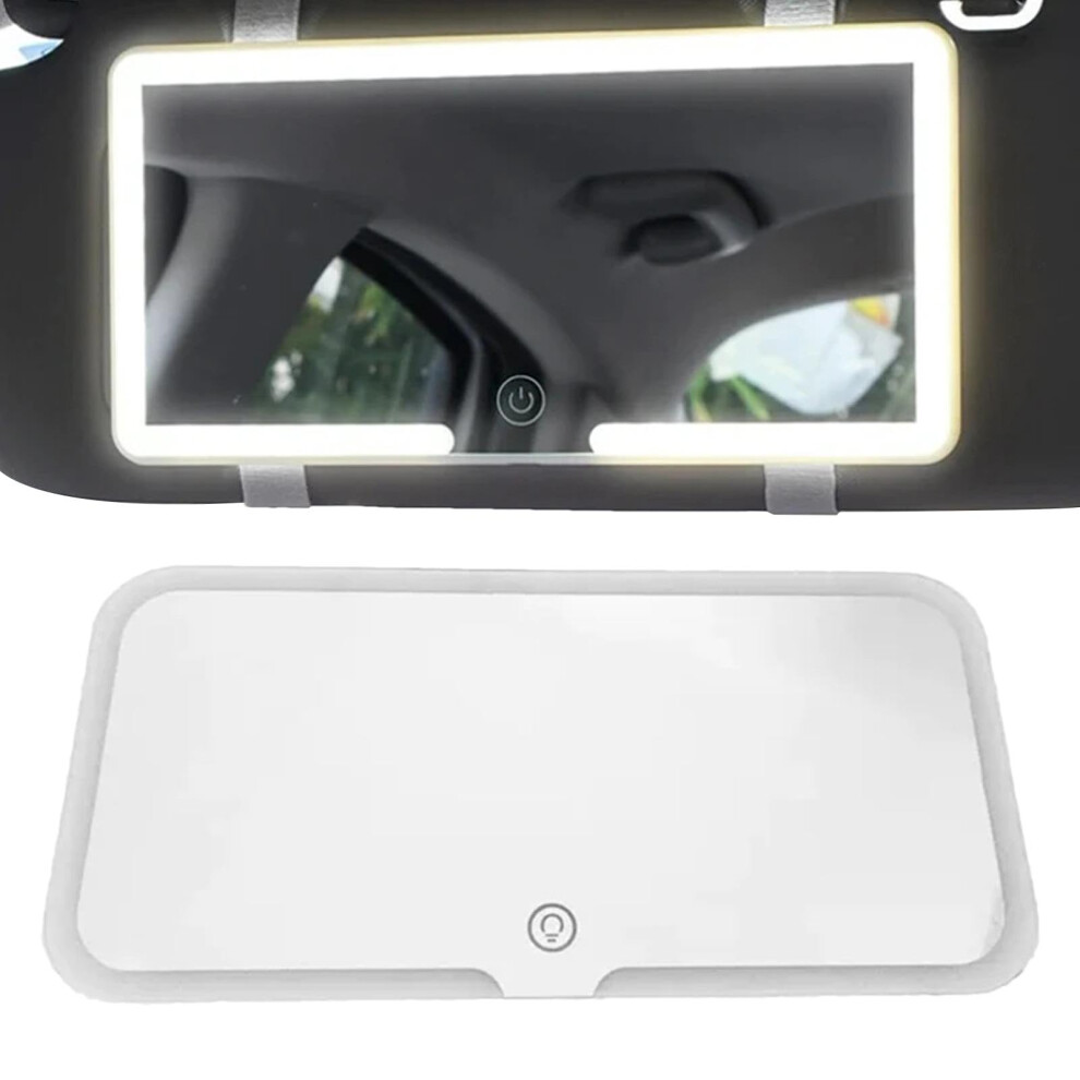 Car Sun Visor Vanity Mirror With Led S, 3 Ing Modes, Dimmable Touch, Rechargeable Makeup Mirror For Car Suv Light 9084446659788