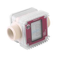 Digital Oil Fuel Flow Meter Gasoline Flow Meter Gauge Model Size Compatible With Chemicals And Water