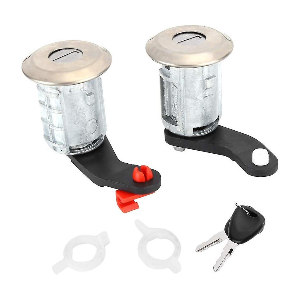 Kikidex (As Show, One Size) Left Right Door Lock Barrel Cylinder Set With 2 Keys 7701470944 Fit For Renault Master 1998-2016