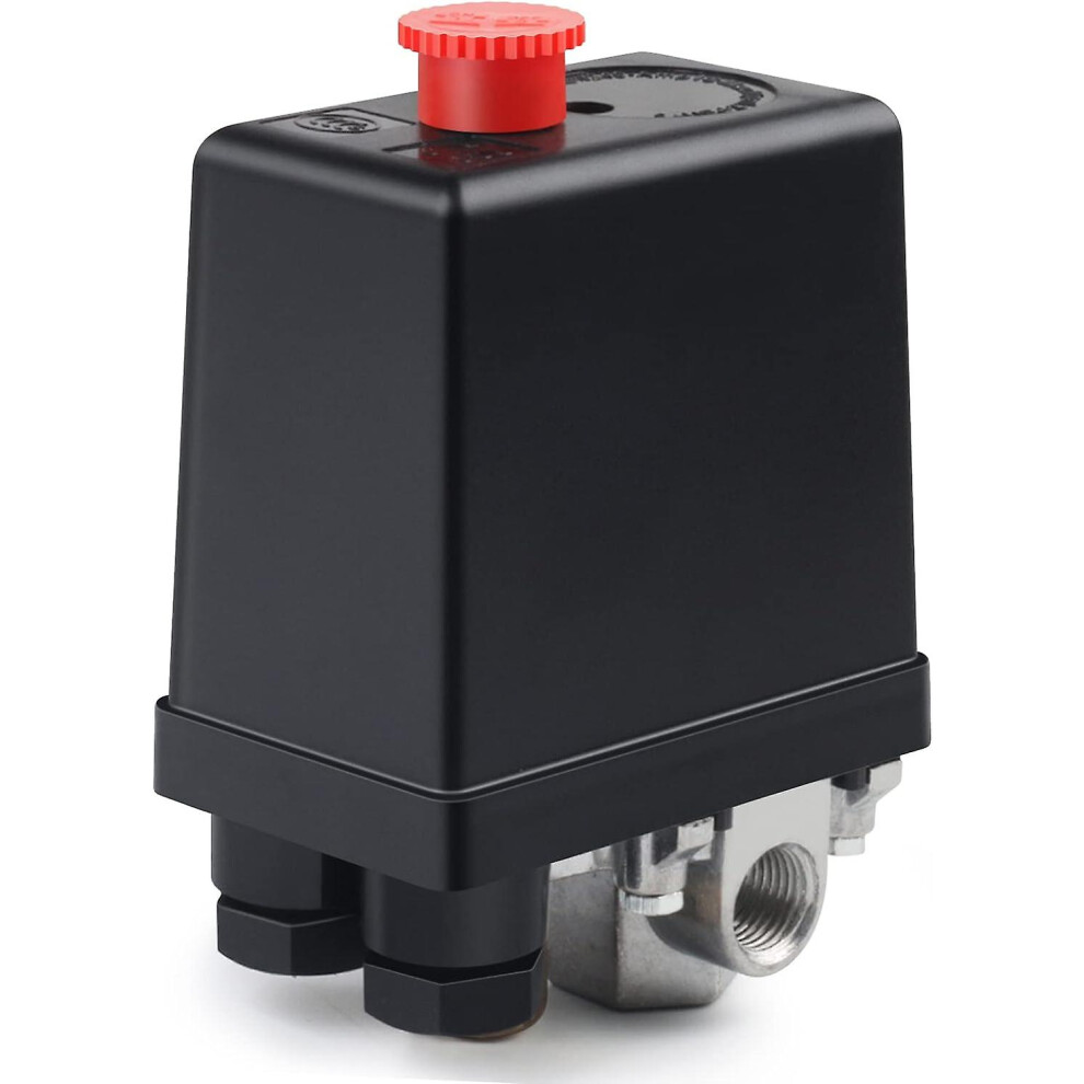 Kikidex (As Show, One Size) Air Pressure Regulator 220V Air Compressor Valve 4 Holes Air Compressor Switch For Rapid Pressure Reduction
