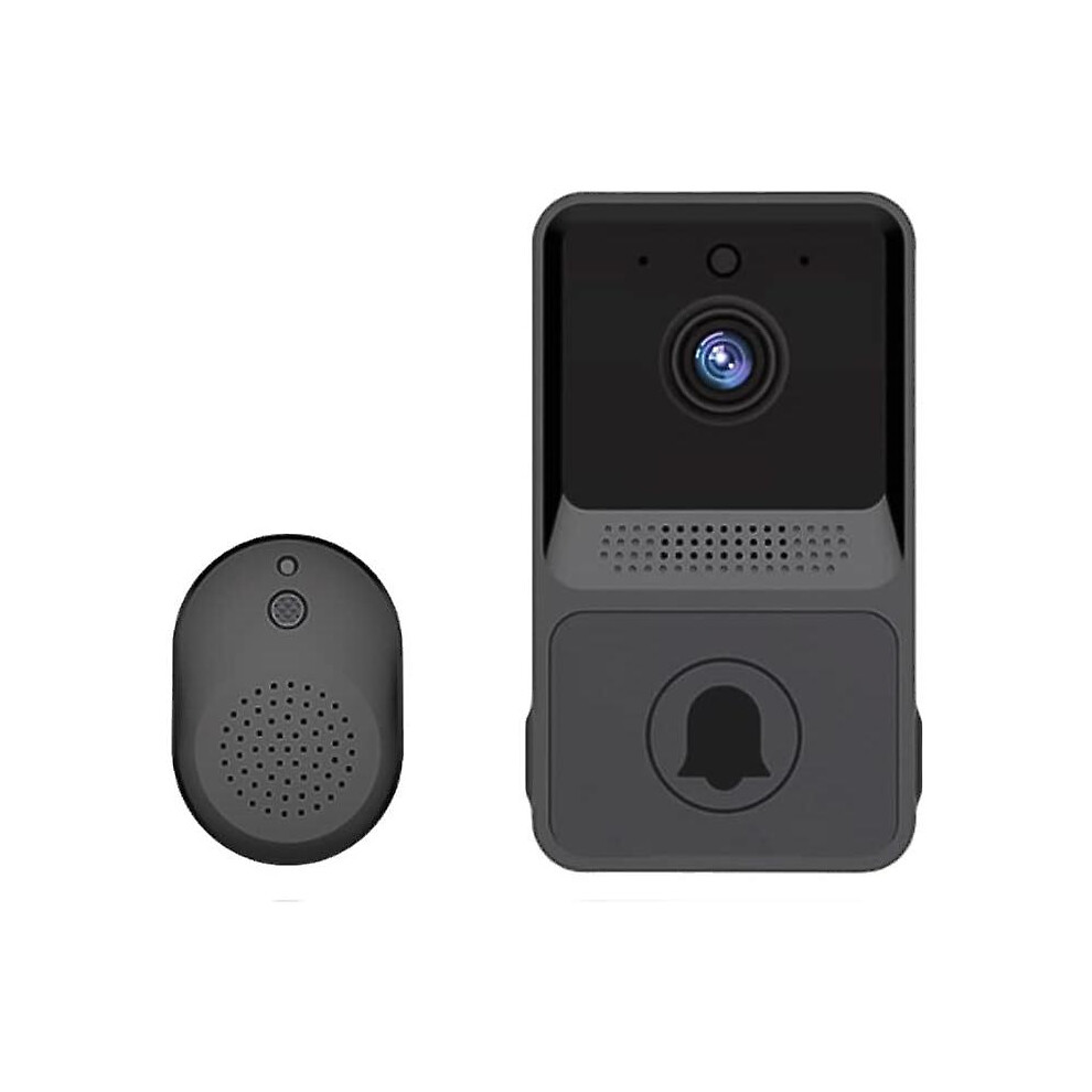 Kikidex (As Show, One Size) Wireless Video Doorbell, Smart Wi-Fi Video Doorbell With Chime, Door Bell Kit With Hd Video, 2.4G Wifi (Black) Black