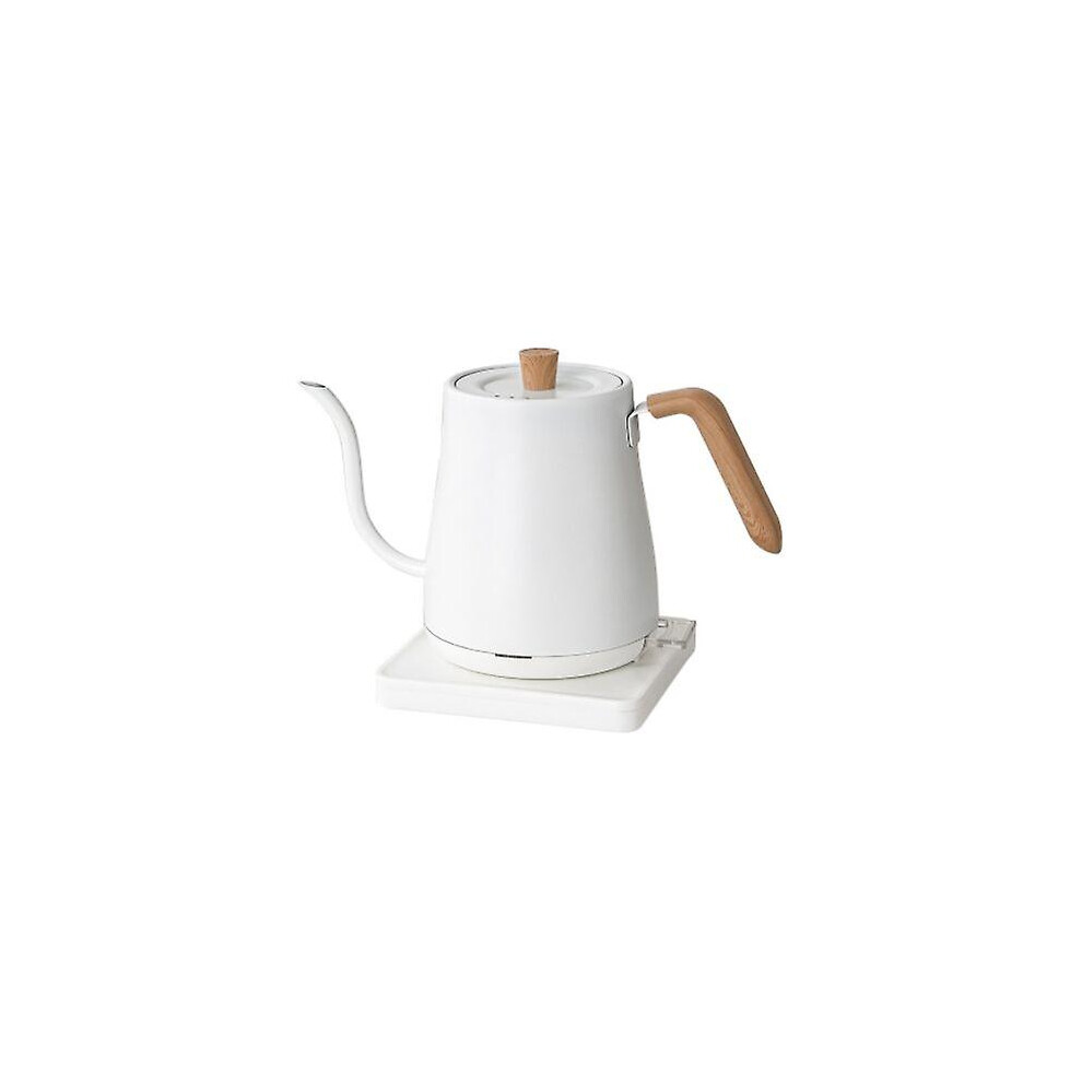 Kikidex (As Show, One Size) Electric Kettle, Kettle For Coffee And Tea 800Ml 1200 W, Stainless Steel, White Wood Grain