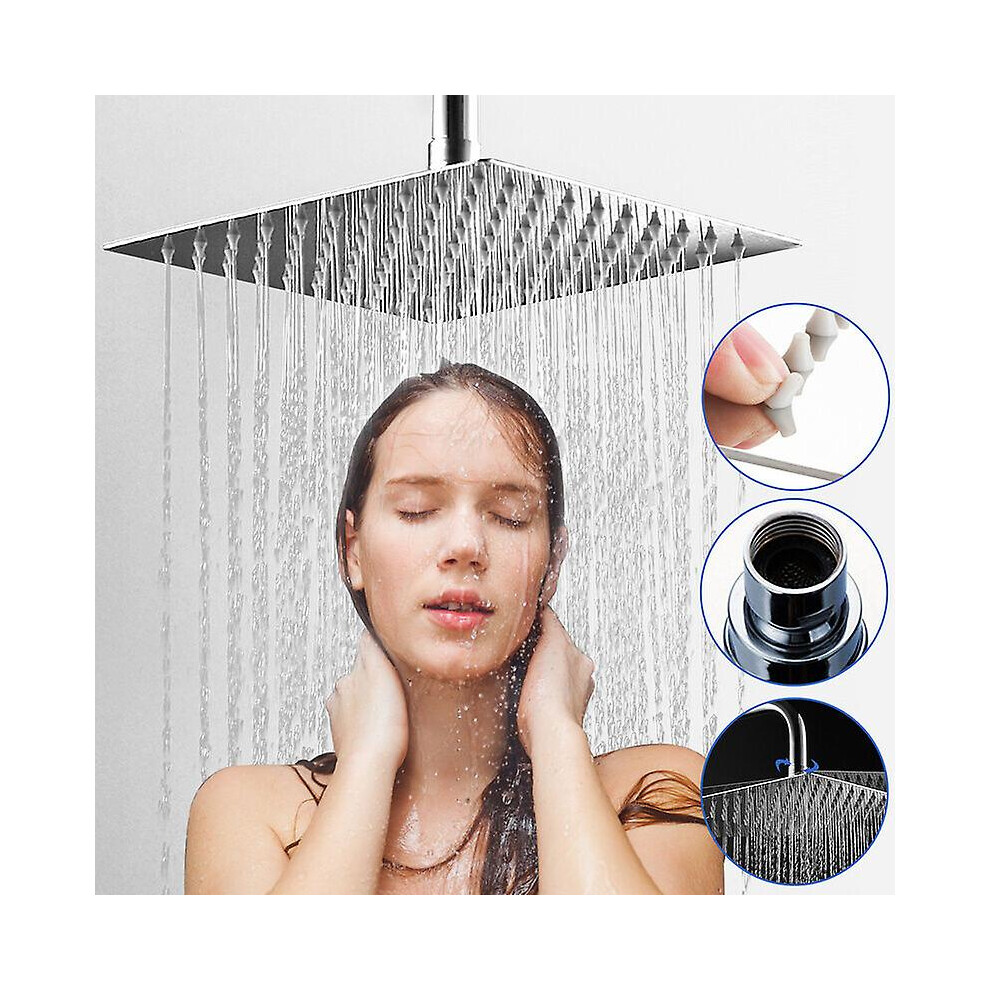 Kikidex (As Show, One Size) Shower Head Shower Heads & Showers Rain Shower Rainforest Shower Water Saving Shower Head 20Cm