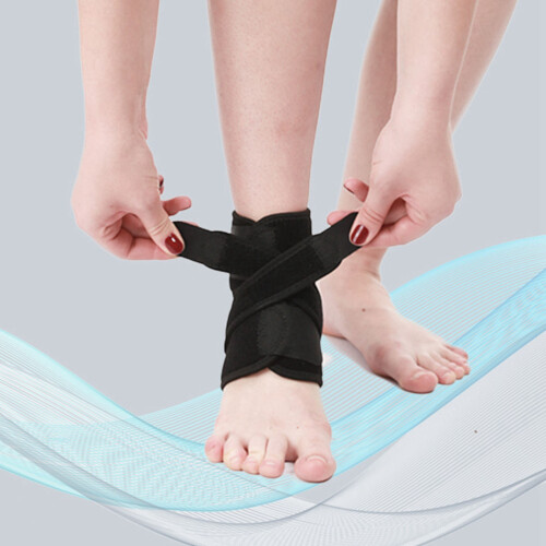 Durable Neoprene Ankle Brace with Adjustable Hook & Loop for Pain Relief 2