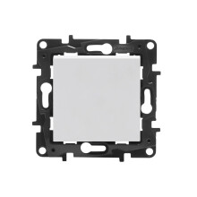 NILOE STEP MODUL HVID KNAP 1X 1Z FJEDERKLEMMER 6A 250V 863109