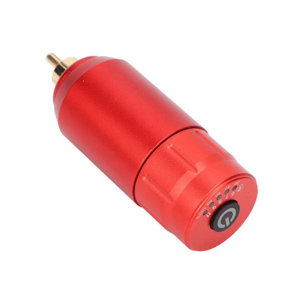 Wireless Tattoo Power Supply 1300mAh 62.8x27.5mm Aluminium Alloy Red