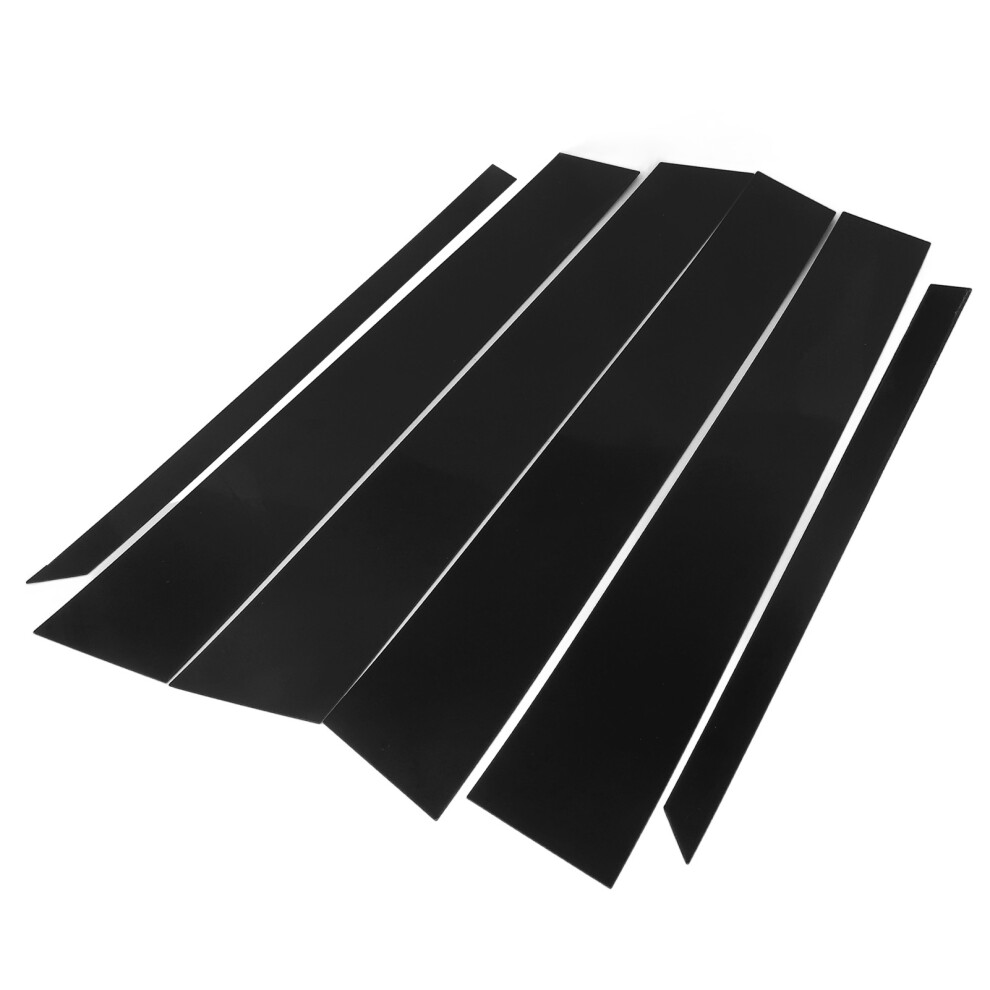 6Pcs Bright 4D Style Window Pillar Trims For W164 M-Class Black 4631356316079