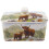 Highland Cow Butter Dish Fine China Multi Color Rustic Design for Table Serving 8