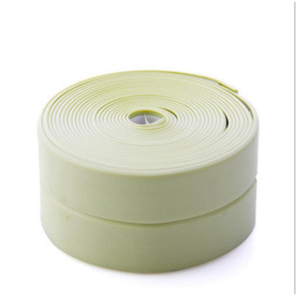 Sealing Caulk Strip Tape Pvc Self-Adhesive Waterproof Edge Seal For Shower And Bathroom Green 3.2M X 3.8Cm 9354506581336