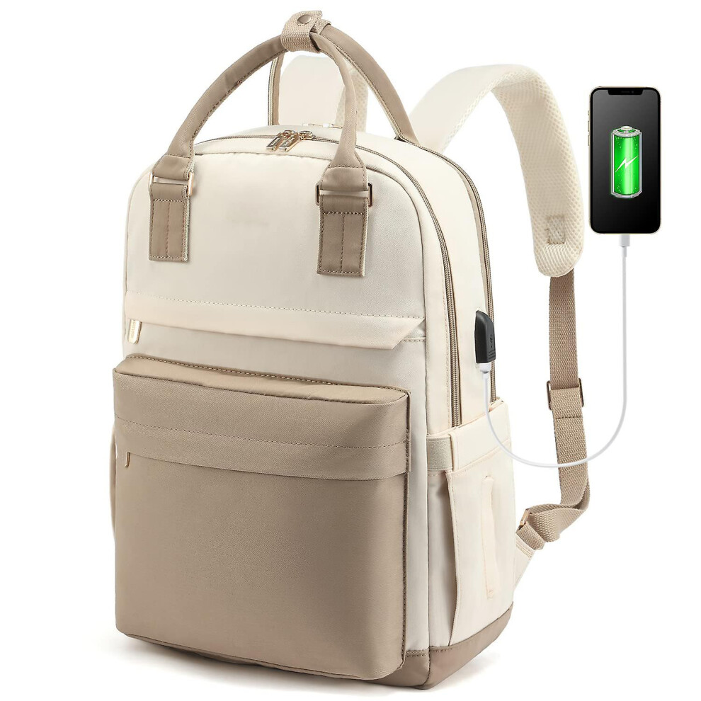 Kikidex (As Show, One Size) 15.6 Inch Laptop Backpack With Usb Charging Port Waterproof Travel Work