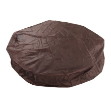 Durable Round Hot Tub Cover 190x90cm Silver Protective Outdoor Use