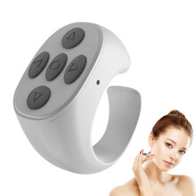 Wireless Phone Clicker, Sturdy Remote Fingertip Controller For Page Turning, Photos And Videos, White