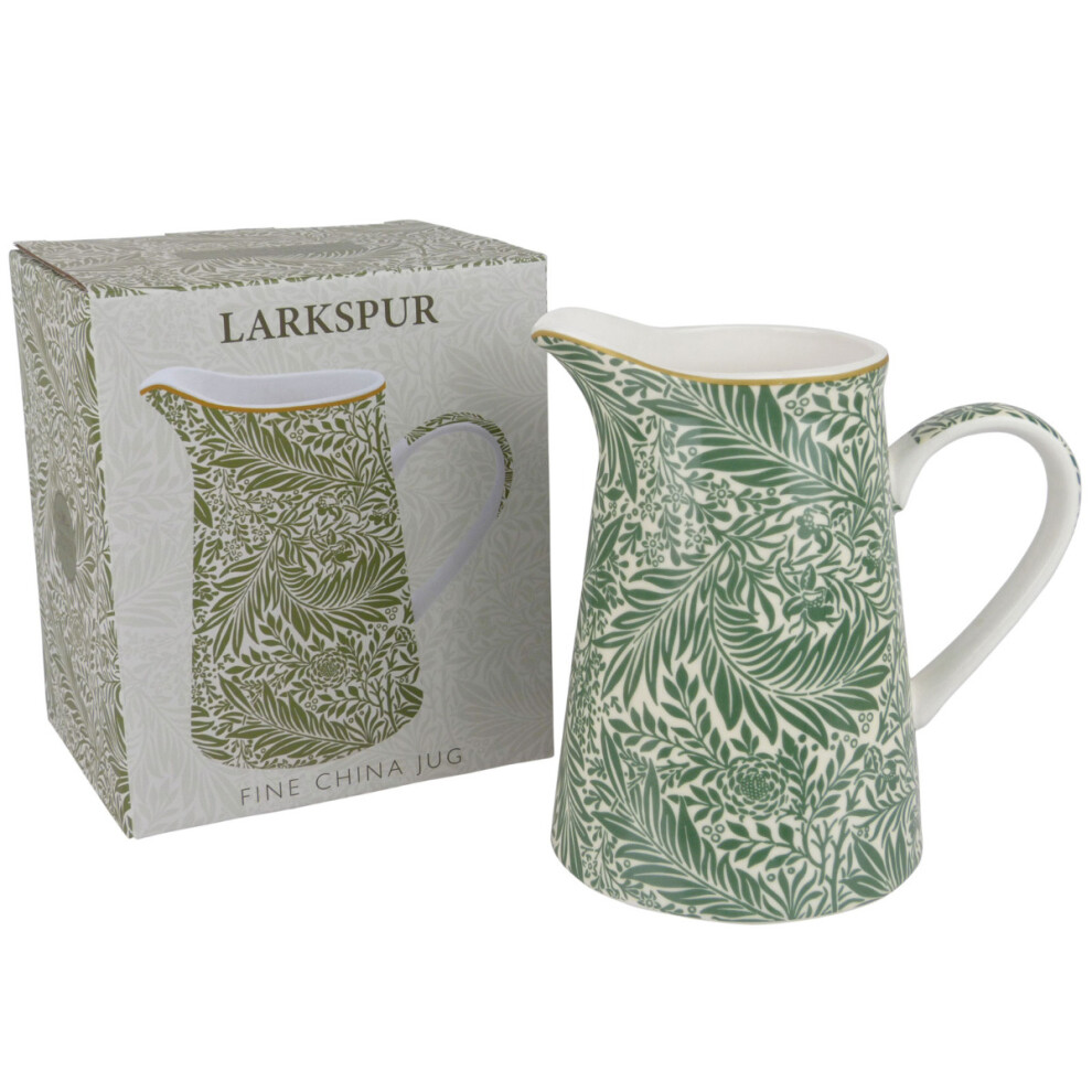 The Leonardo Collection William Morris China Jug Larkspur Design Gift Boxed
