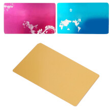 50 Blatt Aluminium Visitenkartenrohlinge 86x54mm Gold Hitzeübertragung