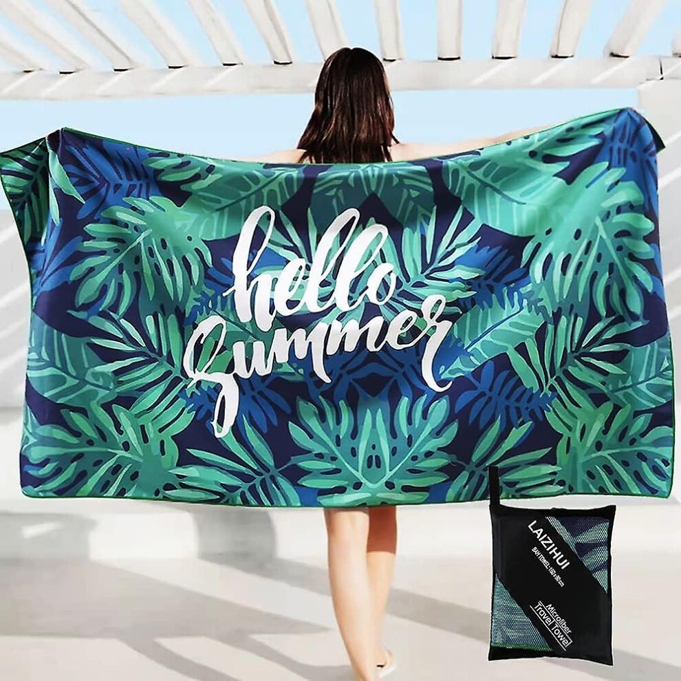 Kikidex (As Show, One Size) Double Sided Fleece Beach Towel,Quick Dry Beach Blanket