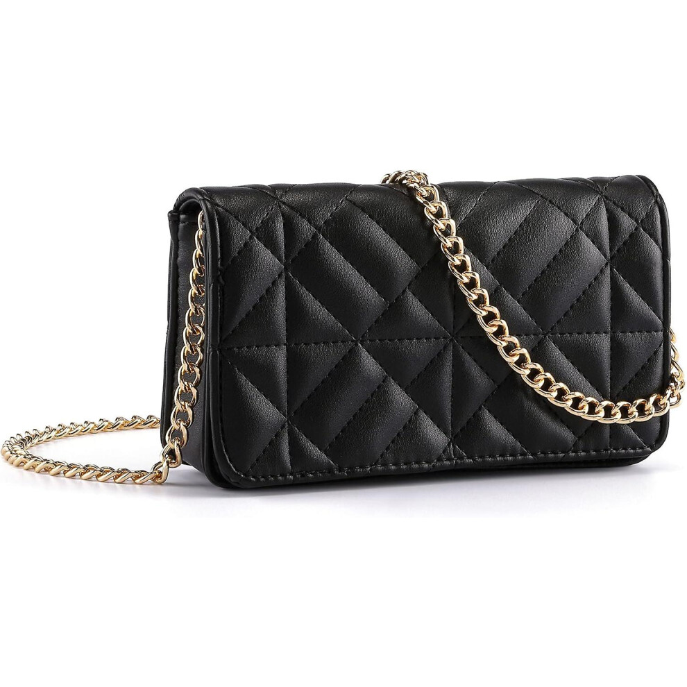 Kikidex (As Show, One Size) Women's Mini Crossbody Bag - Faux Leather Metal Diamond Crossbody Bag