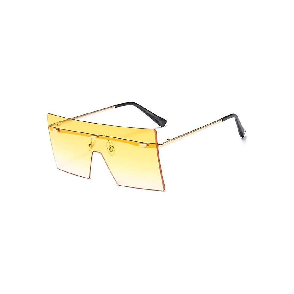 Kikidex (As Show, One Size) Square Rimless Sunglasses Retro Fashion Women Men Uv Protection