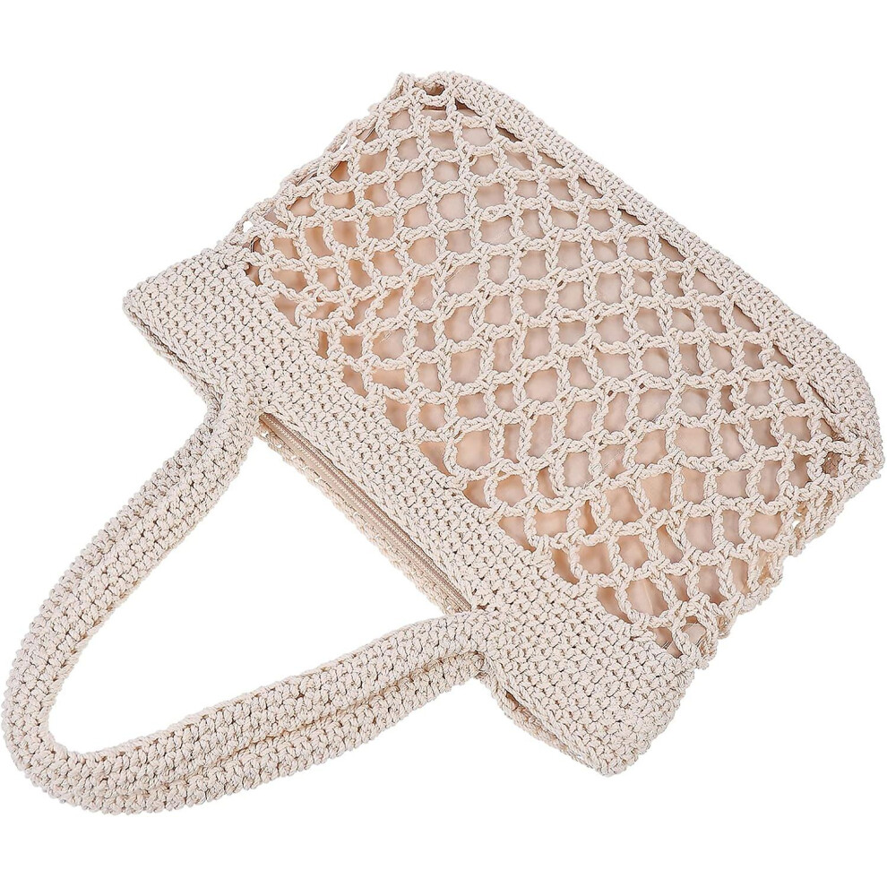 Kikidex (As Show, One Size) Crochet Tote Straw Shoulder Bag Summer Beach Travel Vacation