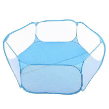 (As show, One size) Portable Small Animal Playpen, Transparent Puppy Cat Rabbit Playpen, Outdoor Tent, Blue s