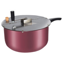 Popcorn Maker Manual Stirring, Non-Stick Stainless Steel, Stovetop Popcorn Pot With Heat-Insulated Rubber Handle And Lid