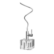 Stainless Steel Desktop Water Bottle Dispenser 2-Point PE Pipe 360 Degree Faucet Rotation Crystal Base Mobile