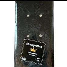 (Black) Double Storage ottoman