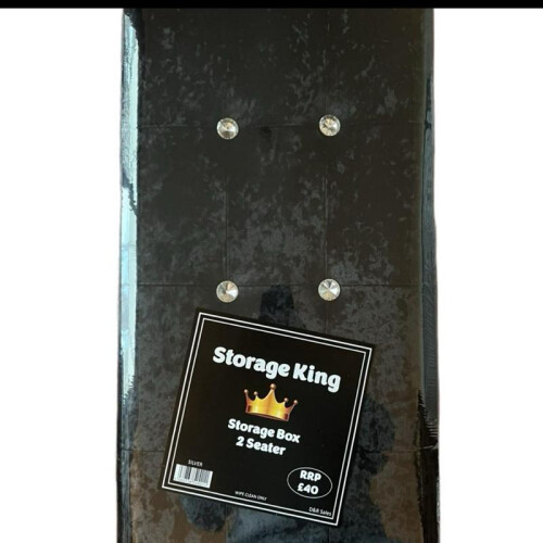 (Black) Double Storage ottoman