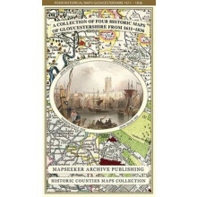Gloucestershire 1611 1836 Fold Up Map that features a collection of Fo
