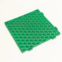 Vented Modular Interlocking PVC Plastic Anti Slip Mat 30x30cm Green Hollowed Splicing For Bathroom And Toilet Corridor