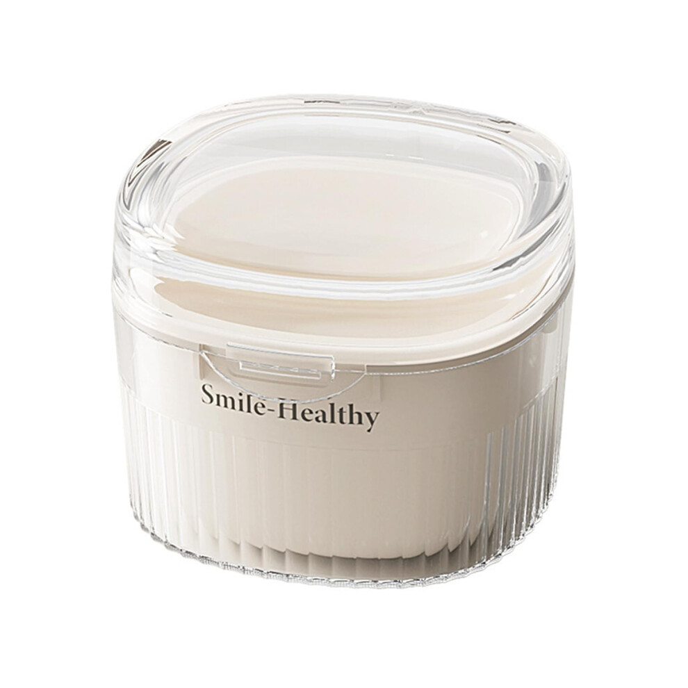 Household Braces Cleaning Box Food Grade Plastic Transparent Sealed Dental Appliance Box For Dentures Soaking Aligners