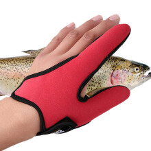 Anti-Slip Fishing Gloves Two-Finger Finger Guard For Surf Fishing Left Hand Red Gear For Men Women