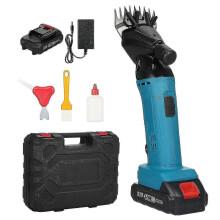 (As show, US Plug - 2 Battery) 9-Tooth 6-Speed Adjustable Lithium-ion Wool Shears Set Lithium-ion Shaving Machine Shearing Machine x